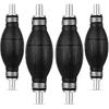 BBTO 4 Pieces Black Primer Bulb Rubber Fuel Pump Transfer Vacuum Fuel Primer Bulb Marine Gas Siphon Hand Pump Outboard Line For Petrol Marine Boat