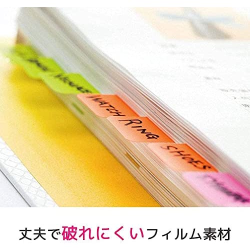 Post-it Film Sticky Notes Super Durable Thick Pink Green Orange 40 X 18 Mm 10 Sheets X 3 Pads 686S-2