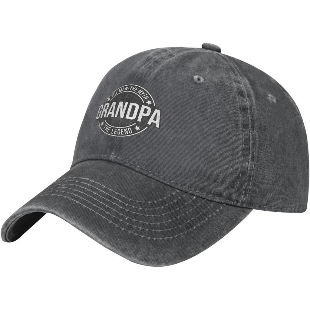 Grandpa The Legend Baseball Cap Vintage Washed Cotton Dad Hat Outdoor Sun Protection