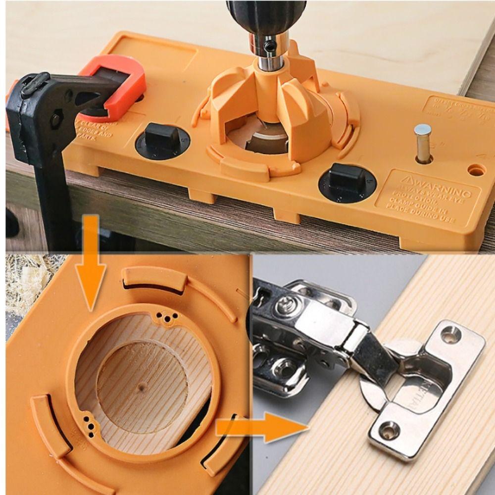 35MM Size 35MM Hinge Jig Cup Style Design Boring Hole Drill Guide Woodworking