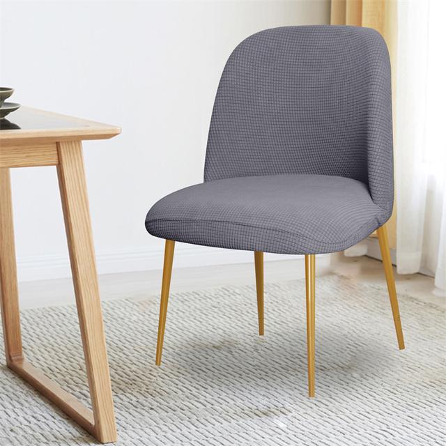 Low Back Chair Covers Polar Fleece Accent Dining Chair Slipcovers Curved Chair Covers Elastic Stretch Funda Silla Seat Cover