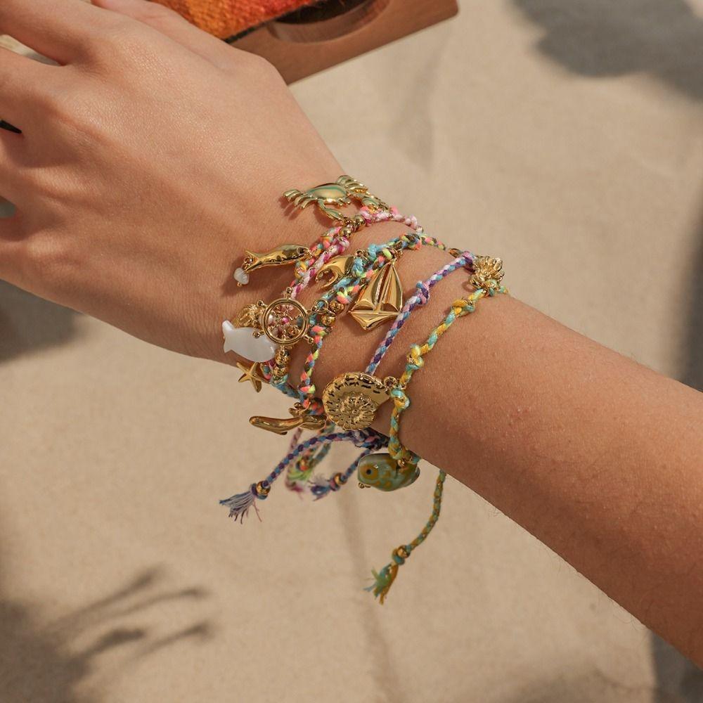 Adjustable Pendant Bracelet Seashell Charm Hand Chain New Bangle  Gifts