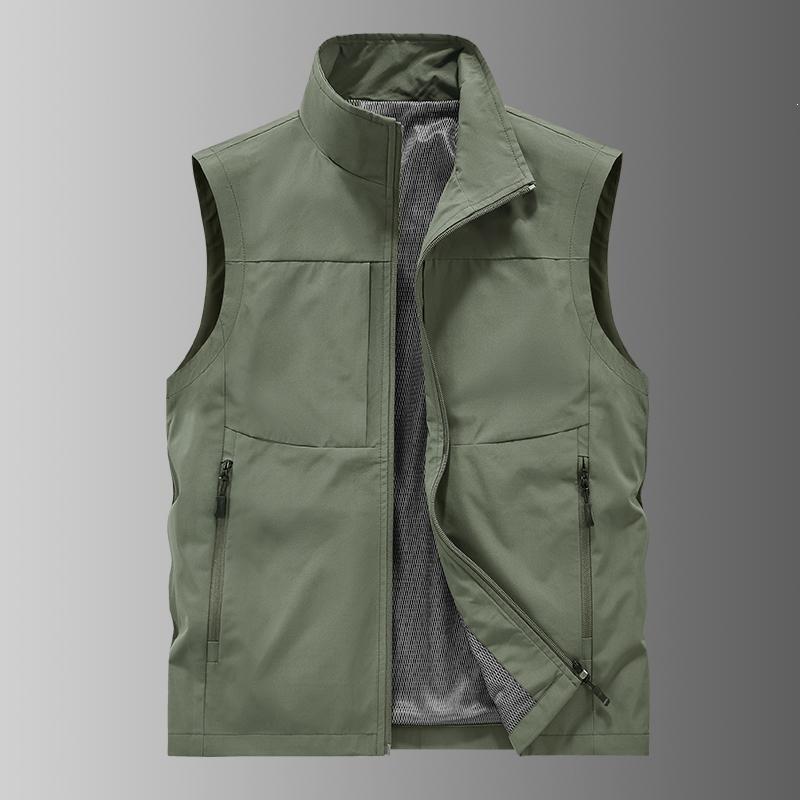 T 30968 Thin Solid Color Vest Jacket