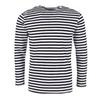 Zebra Striped 3D Printed Fun Street Hip-hop Round Neck Long Sleeved Fashionable Avant-garde Casual Minimalist Men's T-shirt Top