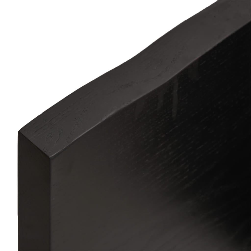 Vidaxl Półka, Ciemnobrązowa, 40X40X(2-4) Cm, Wykończone Drewno Dębowe
