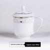 Керамический набор чашек для чая и офиса Jingdezhen с крышкой