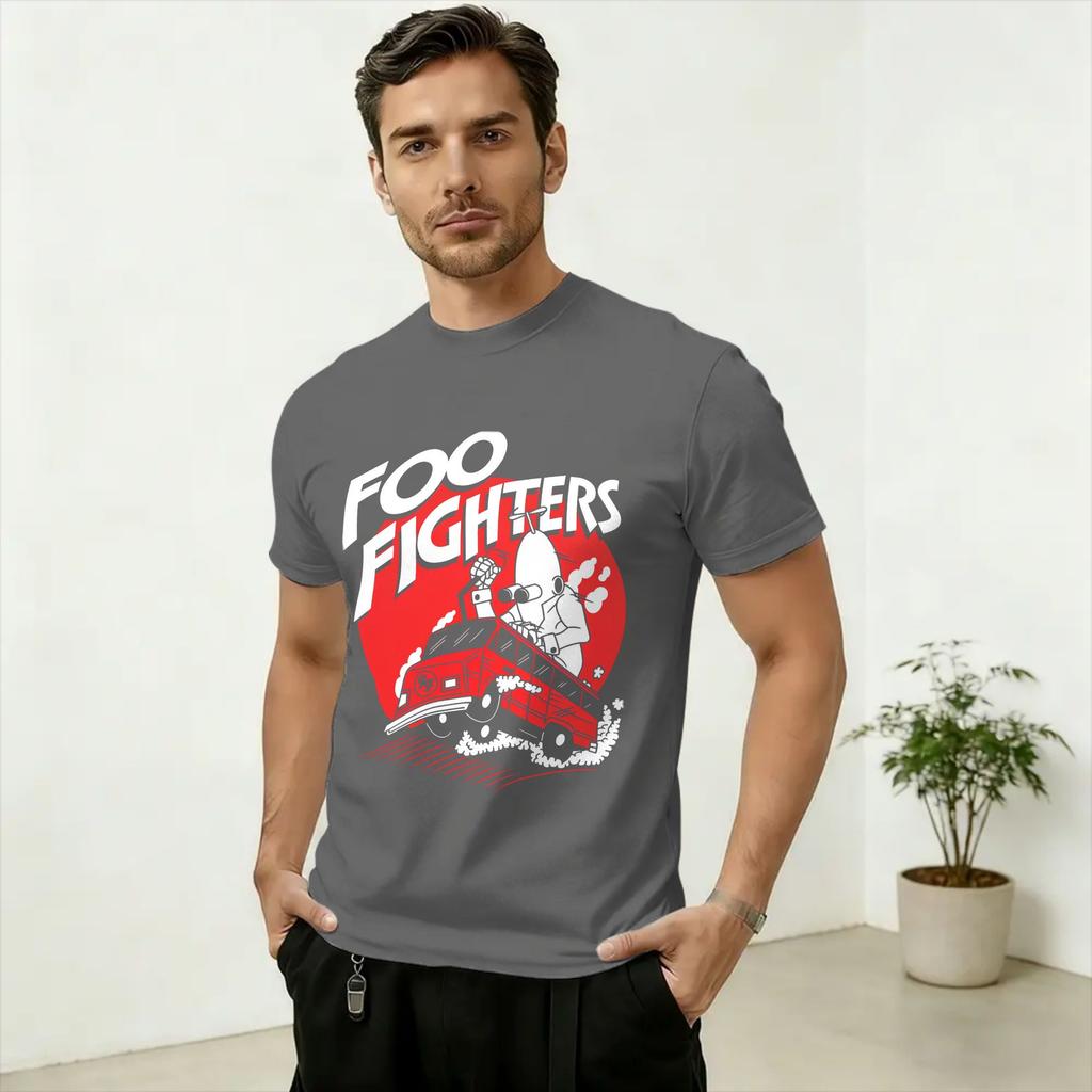 Foos FFighters T Shirt Summer Cotton TShirts For Unisex Leisure Design Tshirt Short Sleeve Awesome Clothes