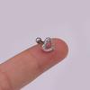 1Pcs Silver Color Zircon Small Cartilage Stud Moon Crown Cross Heart Snowflake Helix Piercing Tragus Stud Earring