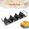 Stainless Steel Tacos Holder Frame Mexican W-shaped Pancake Rack Corn Hot Dog Spring Roll Rack Iron Tray Plate Cake Toast Holder