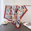 Small Fresh Printing Imitation Silk Scarf Square Scarf High-End Shawl Versatile Neck Small Square Scarf Headscarf Women
