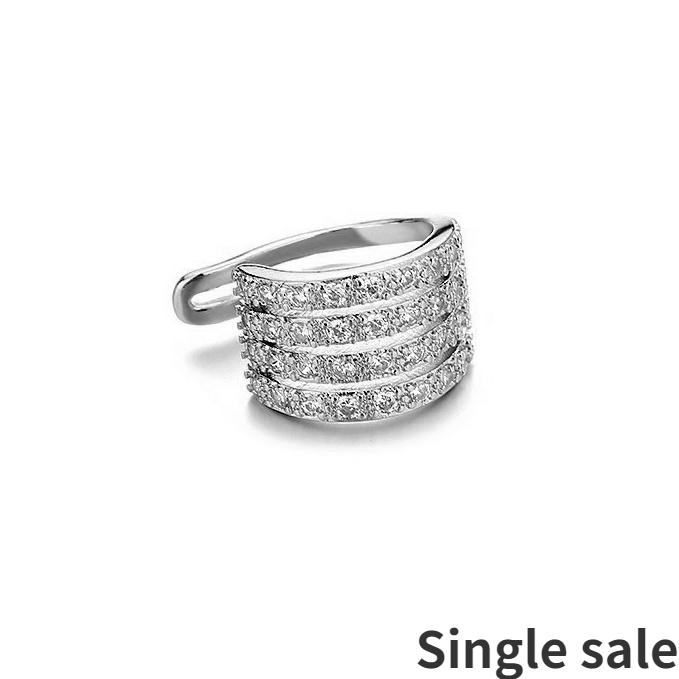 Серьги-клипсы из серебра 925 пробы в форме волны с крестом, без прокола, легкая роскошь, циркониевые украшения для женщин, клипсы на козелок уха