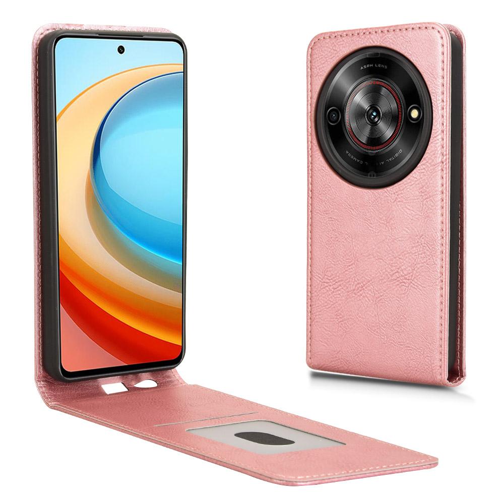 Чехол для телефона для ZTE Blade A75 5G/nubia Focus/nubia Calf 5G Магнитный вертикальный откидной кожаный чехол со слотом для карт