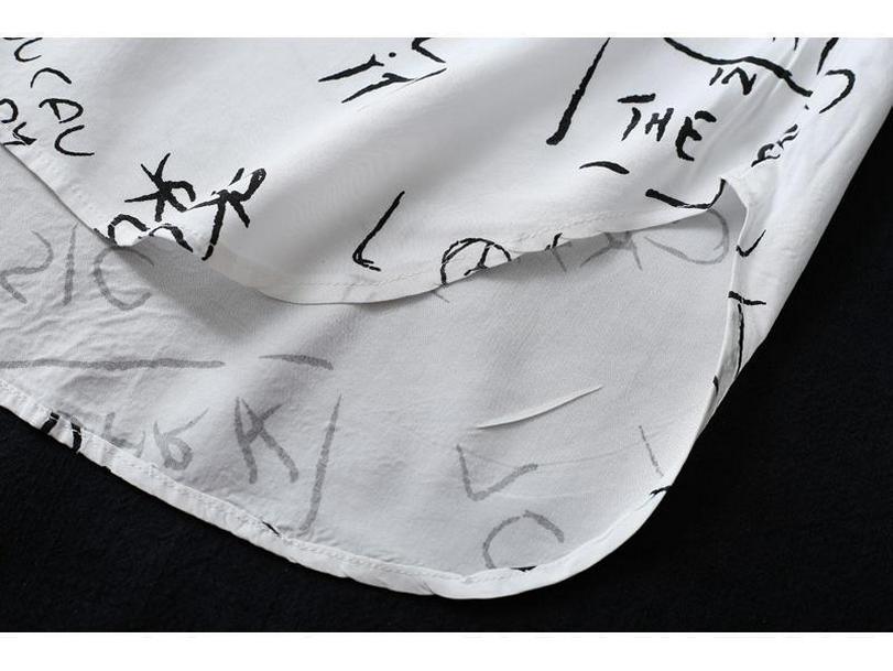 Женская летняя кардиган-рубашка с длинным рукавом и принтом букв - Защита от солнца Пляжная одежда 2024