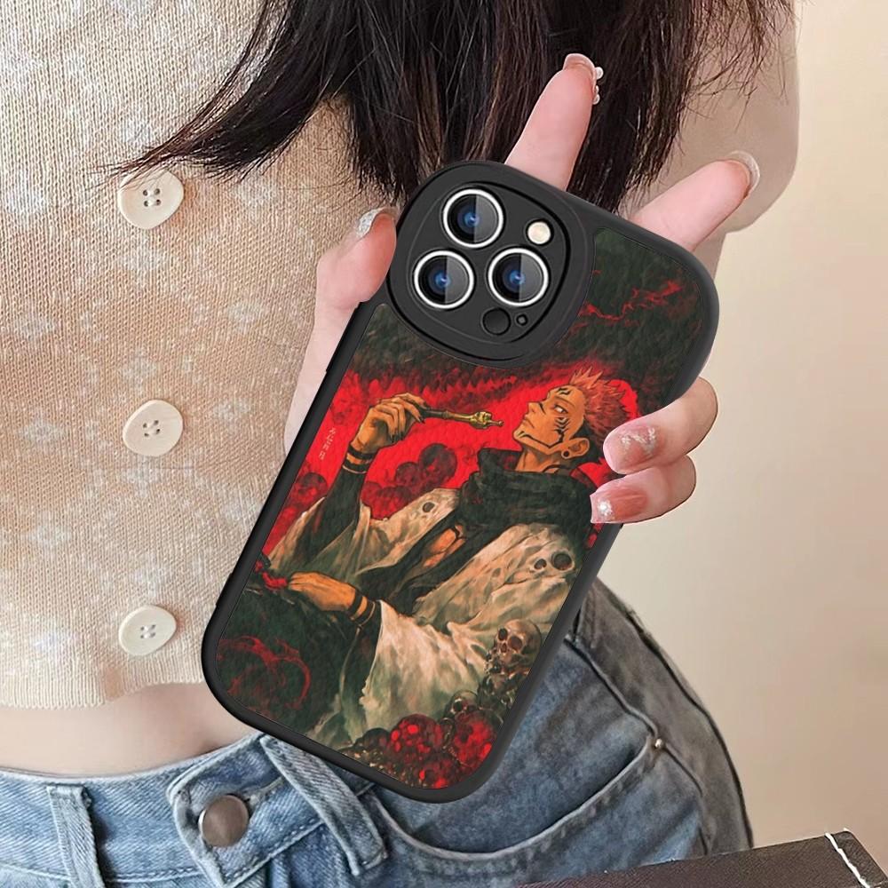 Чехол для телефона Jujutsu Kaisen Рёмен Сукуна Жесткая Кожа Для IPhone 16 15 14 13 12 Mini 11 14 Pro Max Xs X Xr 7 8 Plus Fundas
