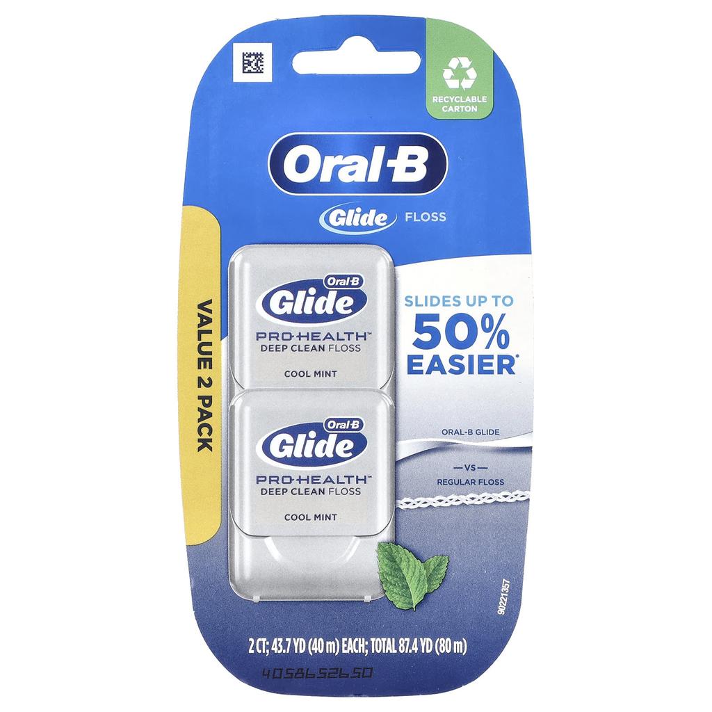 Oral-B, Glide, Pro-Health™, Deep Clean Floss, Cool Mint, 2 Pack, 40M (43.7Yd) Each