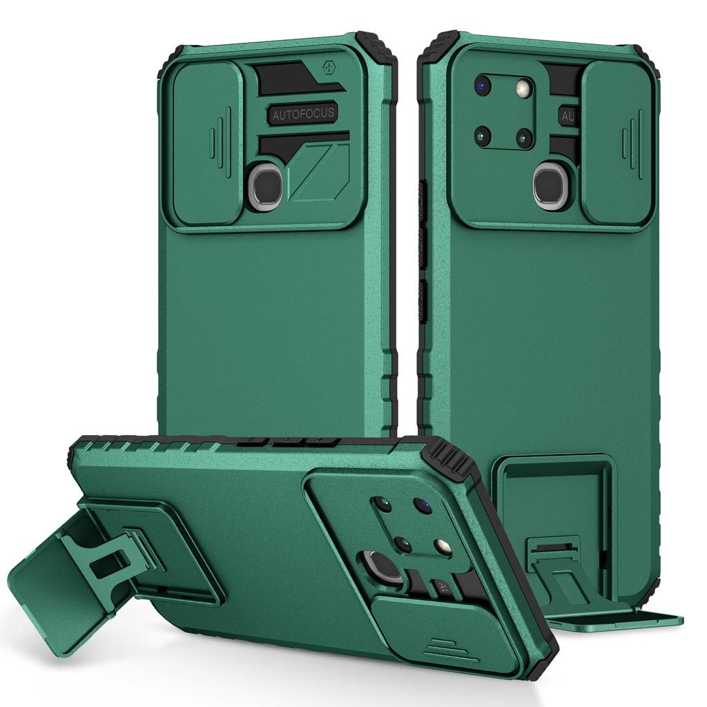 Ударопрочный чехол для Infinix Smart 6 HD 5 4 Slide Camera Lens Protection Stand Phone Cover для Infinix Note 11 10 Pro Note 7 Lite