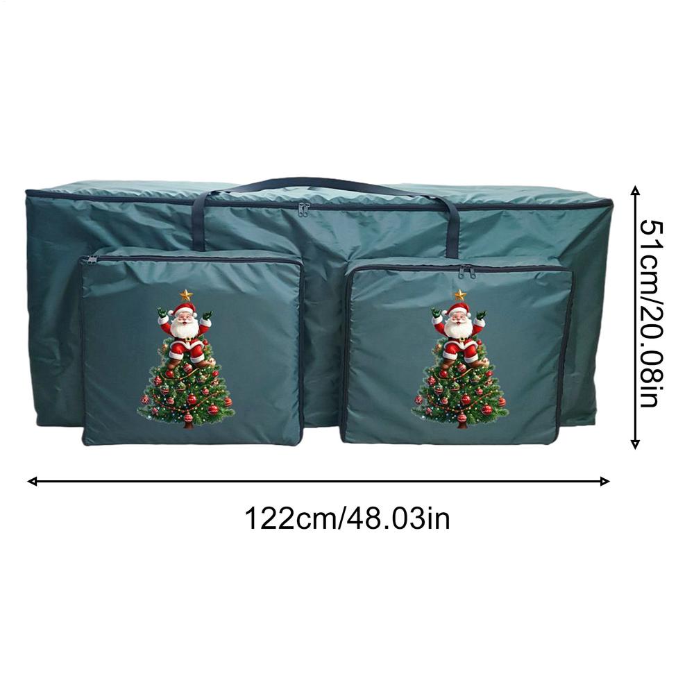 Christmas Tree Storage Box Zippered Box Extra Large Storage Container With Reinforced Handles And Pockets For Basement Closet