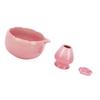 Matcha Tea Set Ceramic Petal Shape 500ml Matcha Bowl with Tea Whisk Scoop Strainer Holder for Traditional Matcha Brewing