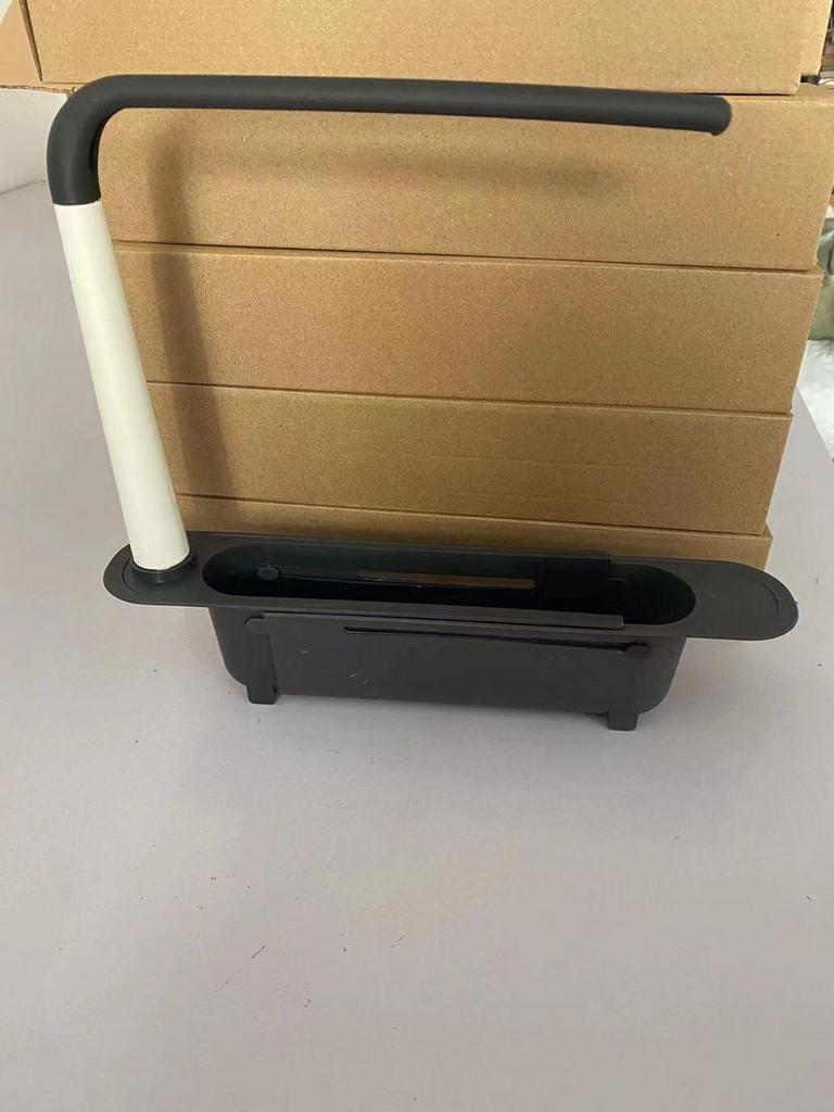 Retractable Kitchen Sink Utensil Drainer and Space-Saving Organizer Basket