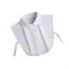 Women False Collar White Versatile Unique Blouse Top for Uniforms Outfits