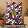 Custom Name Personalized Club Deportivo Guadalajara Print Blanket, Home Decor, Bedroom, Sofa, Camping, Couch, Gifts for Birthday ChristmasEnthusiasts