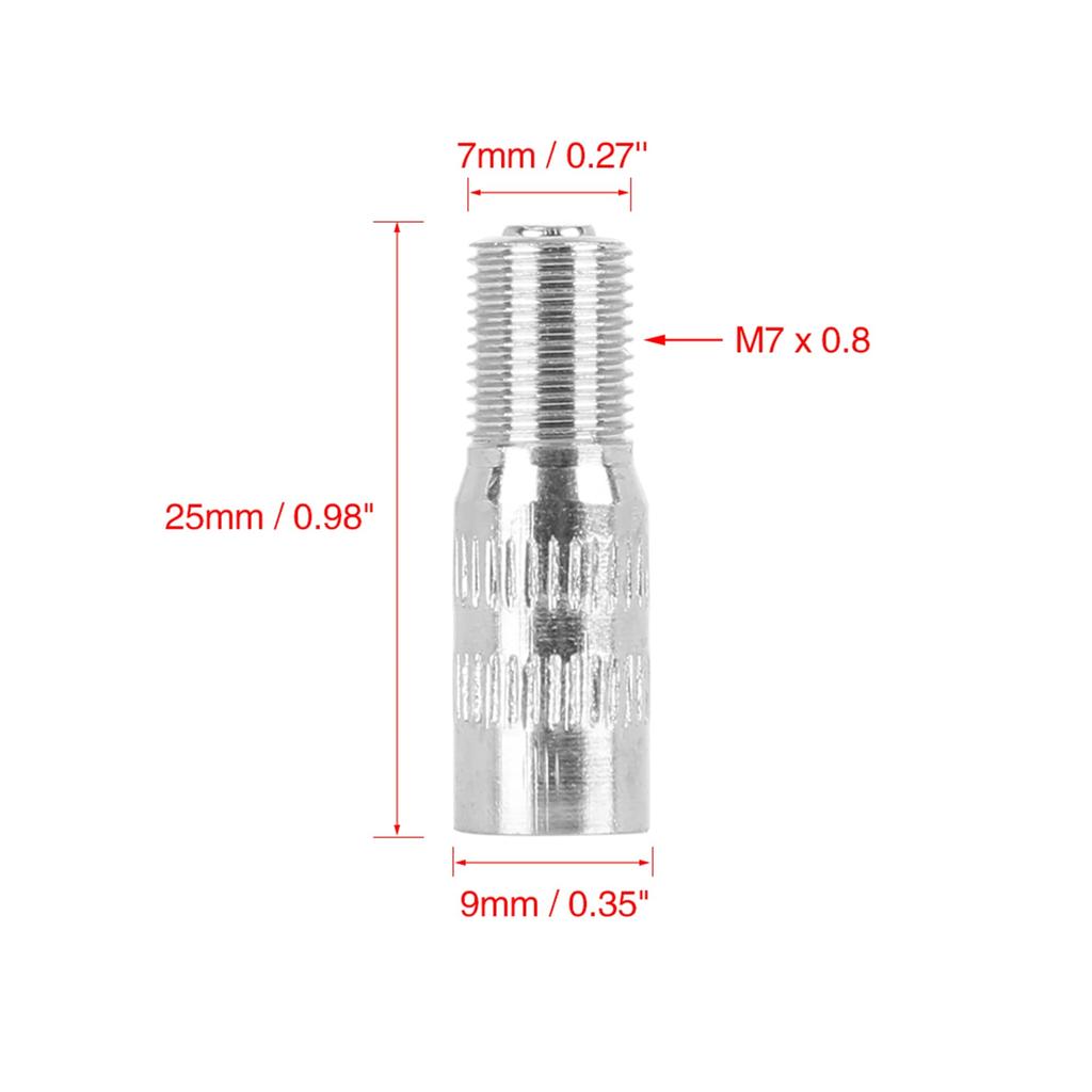uxcell Удлинитель штока клапана Удлинитель штока клапана Адаптер удлинителя штока автомобиля хром 4 шт 25 мм