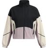 Unstoppable Retro Sports Stand Collar Comfortable Versatile Color Block Jacket Women Jacket Black 1374889-002