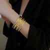 Gold Silver Color Zinc Zinc Alloy Cuff Bangles Europe American Style Exaggerated Bracelet  Gift