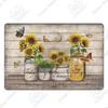 Decor Mason Jar Flower Vintage Tin Sign Retro Sunflower Metal Signs for Farmhouse Decor Home Garden Living Room Wall Decor