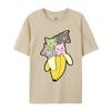 Banana Cat Cute Tshirt Unisex Retro Cotton Tshirts Cute Tees Unisex TShirt Oversized Fashion Grey Shirt Graphic Tee