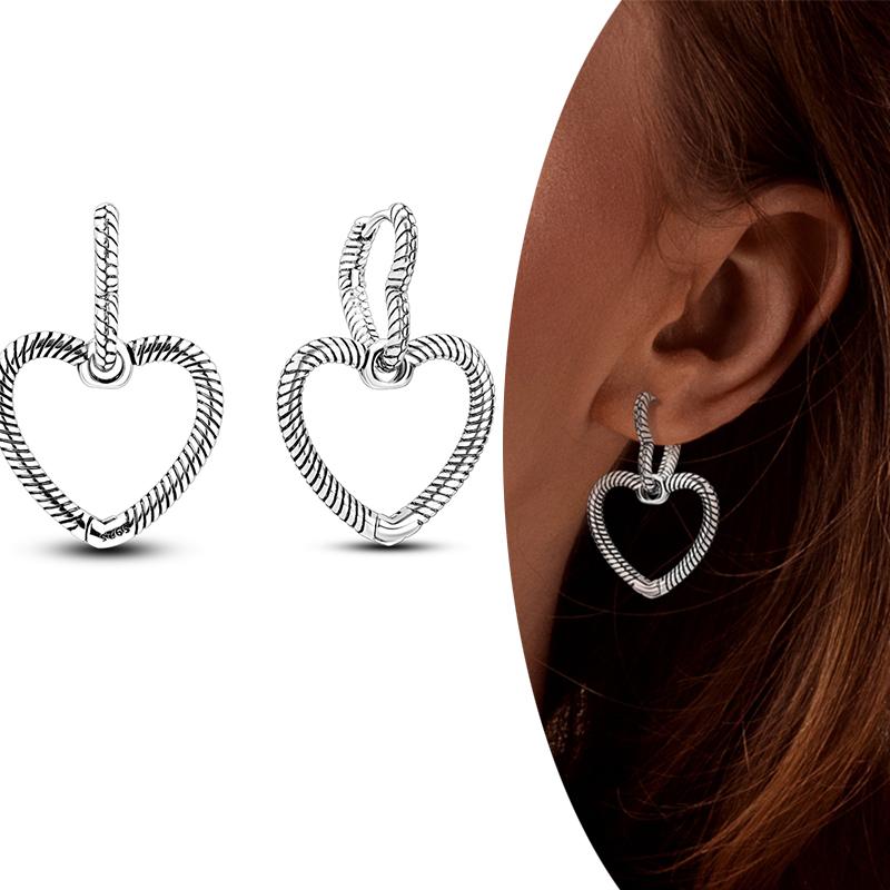 MULA Двойные серьги-кольца из стерлингового серебра 925 пробы с цирконием, цветком, звездой, U-образной формой, квадратным сердцем, паве, серьги-гвоздики в подарок для женщин, ювелирные изделия