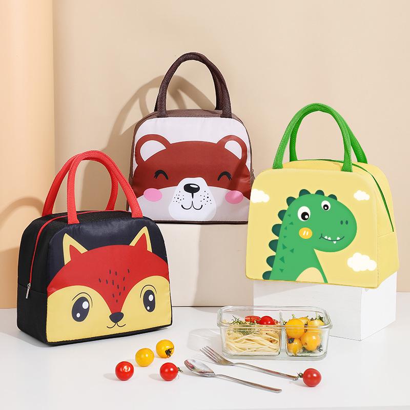 European & American Cartoon Insulated Bento Lunch Bag for Kids