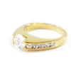 Solitaire Gold Plated 'Unique' Golden White - 7 Mm