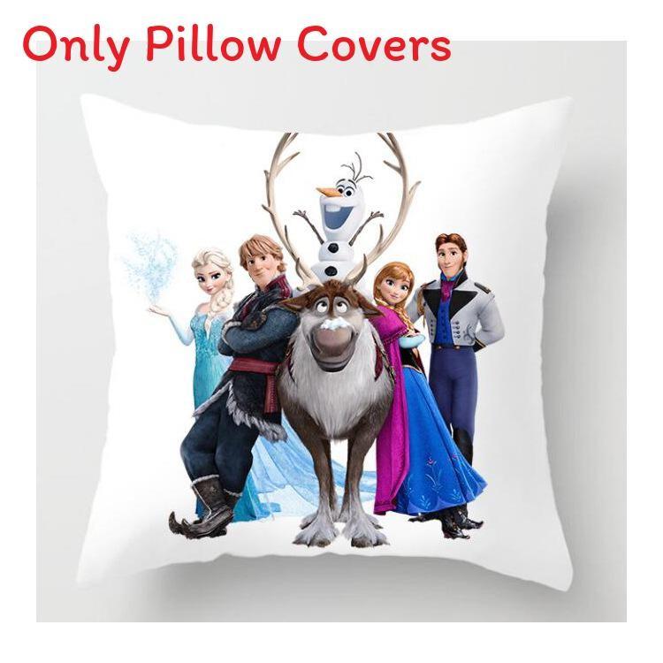 The Frozen Snow Queen Cartoon Cushion Cover Linen Material Cozy Spaces Home