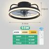 IRALAN Modern Ceiling Fan with Light Silent LED Ceiling Fan Light with Remote Control Lamps for Room Restaurant Home Appliance