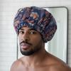 Anti-Fouling Double Layer Bath Cap Thick Shampoo Cap Print Hat Shower Cap Bathroom Accessory