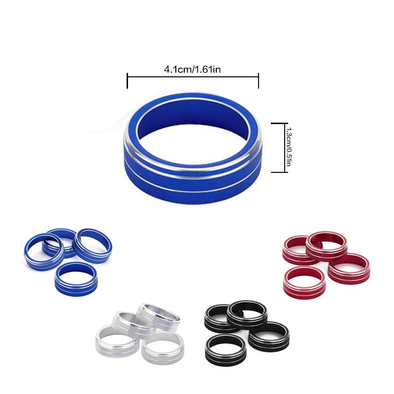 4 шт. алюминиевый сплав автомобильный кондиционер регулятор громкости декоративные кольца наклейки для Volvo S60 V60 XC60 S80 V40 аксессуары