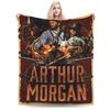 Red Dead Redemption 2 Blanket  Warm Soft Graphic Plush Bedding Throws For Bedroom Airplane Travel Flannel Bedspread Bed Cover