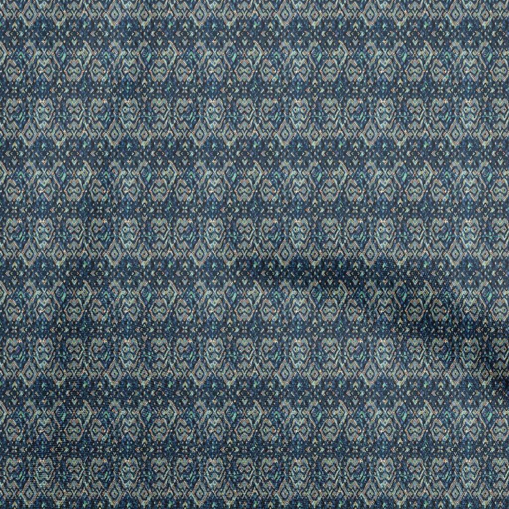 oneOone Cotton Flex Gray Fabric Asian Kilim Sewing Material Print Fabric By The Yard 40 Inch