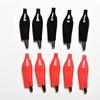 10Pcs/5Pairs 44Mm Alligator Clip Clamp Test Testing Probe Black+Red Large Size