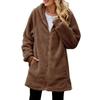 Winter Loose Plush Women's Long Sleeve Hooded Zipper Cardigan Plus Size Jacket
