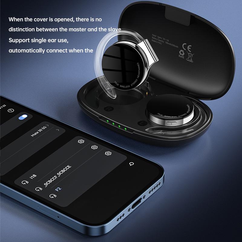 Беспроводные Bluetooth-наушники F2 с заушными креплениями для деловых встреч, поездок на работу или бега - Совместимы с устройствами Huawei, Apple и Android.