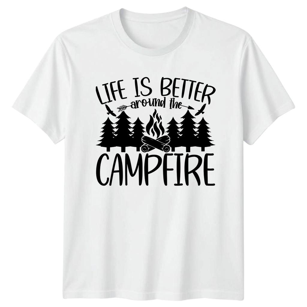 Life Is Better Around The TShirt Campfire Camping Gift For Him And Her