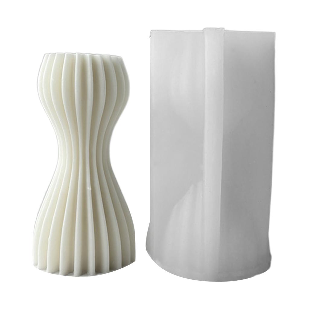 Unique and Elegant DIY Striped Mold Geometric Shape Candle Mold Convenient Silicone Mold for Striped Candle Crafting