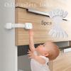 5pcs Children's Safety Lock Baby Drawer Lock Protection Cabinet Anti-Clip Refrigerator Plastic Lock Buckle Protect Children's Safety Door Lock