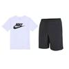 Logo Print Crew Neck Short Sleeve Solid Color Drawstring Mid Waist Shorts Casual Sports Set Men Sets AR5005-101+DV9331-010