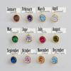 Mini-World Customized Hollow Ring Engraved Name Pendant Necklace with Birthstone Charm Stainless Steel Personalized Jewelry