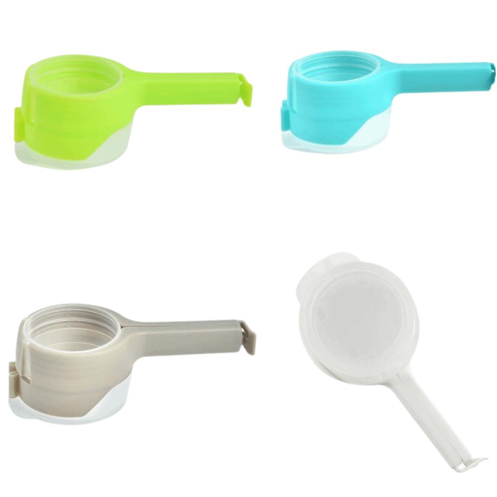 4 pcs Pour Spout Food Bag Clips Plastic Snack Bag Sealer Bag Sealer Clips  Pet Food Storage