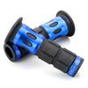 PROGRIP Motorcycle Grip Handle Diameter 22.2 (Moped) 115mm Standard Rubber End Penetration 744 Type Aluminum Ring Blue 98101