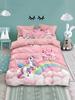3pcs Cartoon Unicorn Pattern Print Duvet Cover Set, Soft, Comfortable and Breathable, for Bedroom, Hotel, Best Gift for Girls